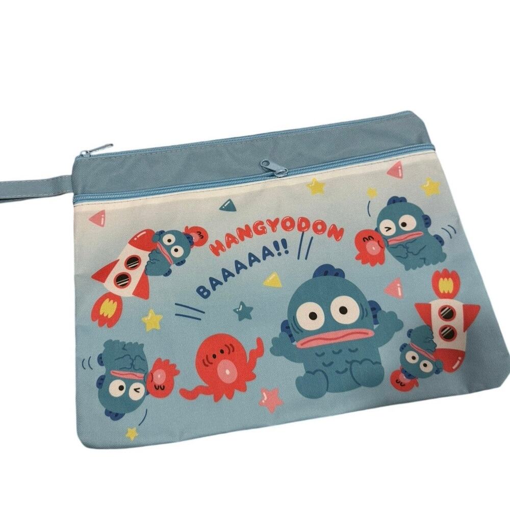 Hangydon Sanrio canvas very sturdy documents/sheets folder zippers and strap